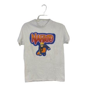 Naruto Uzumaki Shippuden Airbrush Graffiti Adult Small White T-Shirt 2007 Anime